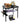 KINGROCK Folding Camping Table, Folding Dining Table with Mesh Bag, Adjustable Height Folding Grill Table for Outdoor Camping, Picnic, Patio, Dining, BBQ, Party